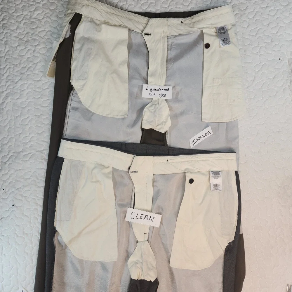 42x27 Brooks Brothers Pants (2) Madison Fit Gray Brown Clean Pressed